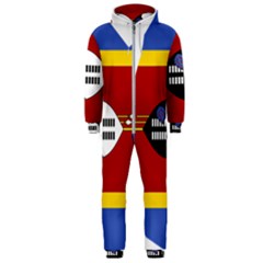 Swaziland Flag Map Geography Hooded Jumpsuit (men)  by Sapixe