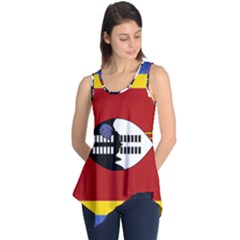 Swaziland Flag Map Geography Sleeveless Tunic by Sapixe