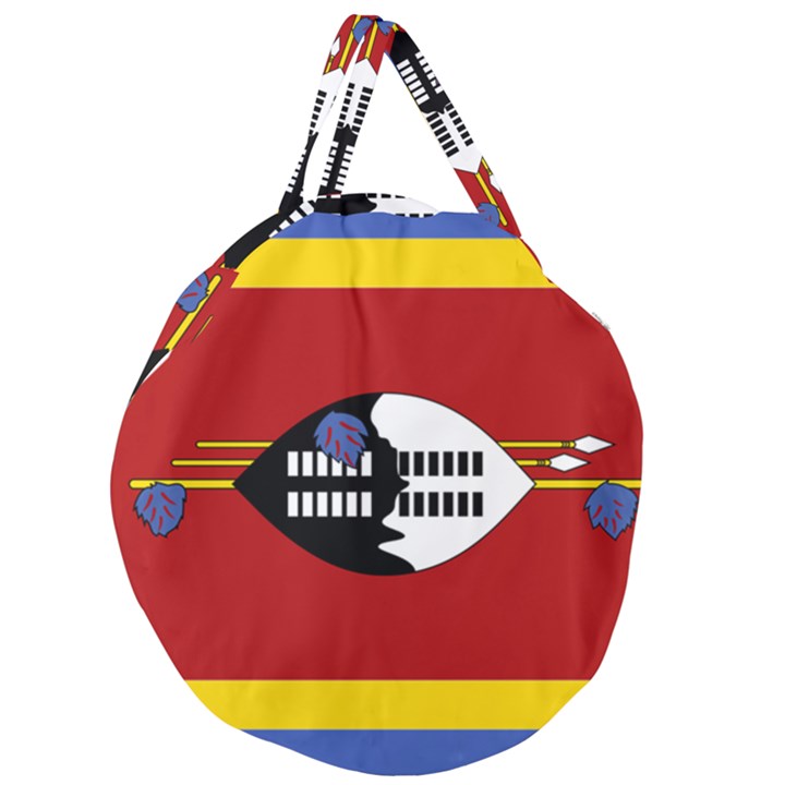 Swaziland Flag Map Geography Giant Round Zipper Tote