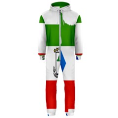 Equatorial Guinea Flag Map Hooded Jumpsuit (men) 