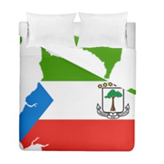 Equatorial Guinea Flag Map Duvet Cover Double Side (full/ Double Size)