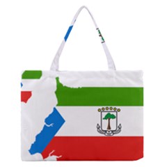 Equatorial Guinea Flag Map Zipper Medium Tote Bag