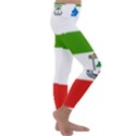 Equatorial Guinea Flag Map Kids  Lightweight Velour Classic Yoga Leggings View3