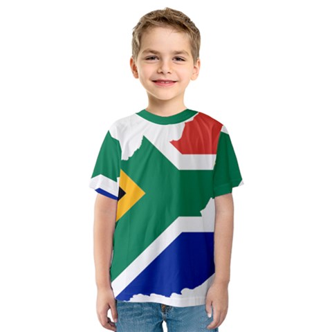 Africa Borders Country Flag Kids  Sport Mesh Tee by Sapixe