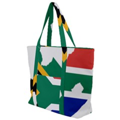 Africa Borders Country Flag Zip Up Canvas Bag by Sapixe