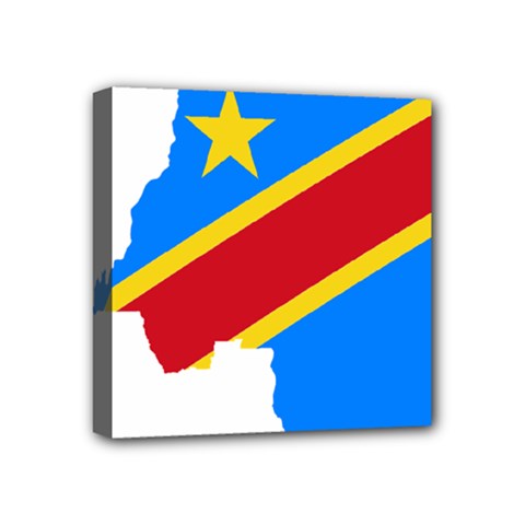 Democratic Republic Of The Congo Flag Mini Canvas 4  X 4  (stretched) by Sapixe