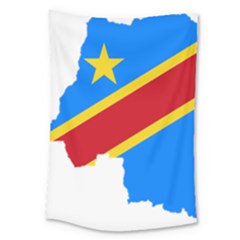 Democratic Republic Of The Congo Flag Large Tapestry by Sapixe
