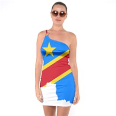 Democratic Republic Of The Congo Flag One Soulder Bodycon Dress