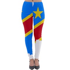 Democratic Republic Of The Congo Flag Lightweight Velour Leggings by Sapixe