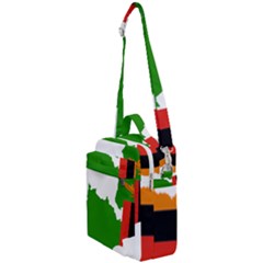 Zambia Flag Map Geography Outline Crossbody Day Bag by Sapixe