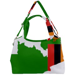 Zambia Flag Map Geography Outline Double Compartment Shoulder Bag