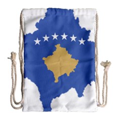 Kosovo Country Europe Flag Borders Drawstring Bag (large) by Sapixe