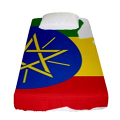 Ethiopia Flag Map Geography Fitted Sheet (single Size)
