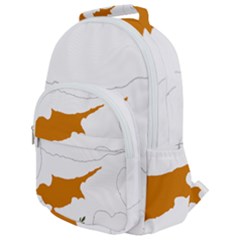 Cyprus Country Europe Flag Borders Rounded Multi Pocket Backpack