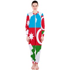 Borders Country Flag Geography Map Onepiece Jumpsuit (ladies)  by Sapixe
