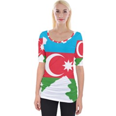Borders Country Flag Geography Map Wide Neckline Tee