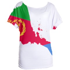 Eritrea Flag Map Geography Outline Women s Oversized Tee by Sapixe