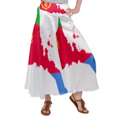 Eritrea Flag Map Geography Outline Satin Palazzo Pants by Sapixe