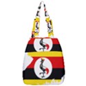 Uganda Flag Map Geography Outline Center Zip Backpack View1