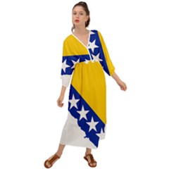 Bosnia And Herzegovina Country Grecian Style  Maxi Dress by Sapixe