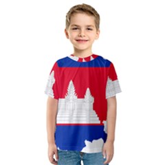 Borders Country Flag Geography Map Kids  Sport Mesh Tee