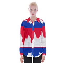 Borders Country Flag Geography Map Womens Long Sleeve Shirt