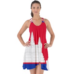 Borders Country Flag Geography Map Show Some Back Chiffon Dress