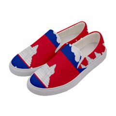 Borders Country Flag Geography Map Women s Canvas Slip Ons by Sapixe