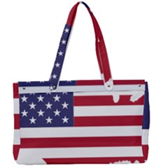 America Art Borders Cartography Canvas Work Bag