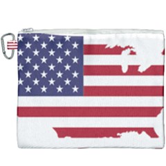 America Art Borders Cartography Canvas Cosmetic Bag (xxxl)