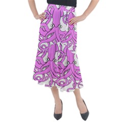 Squid Octopus Animal Midi Mermaid Skirt by Bajindul