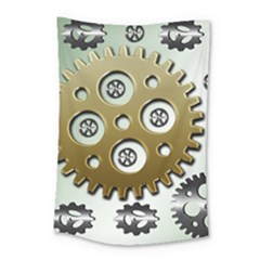 Gear Background Sprocket Small Tapestry by HermanTelo