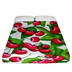 Cherry Leaf Fruit Summer Fitted Sheet (king Size)