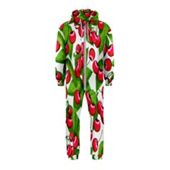 Cherry Leaf Fruit Summer Hooded Jumpsuit (kids)