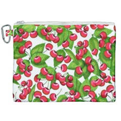 Cherry Leaf Fruit Summer Canvas Cosmetic Bag (xxl)