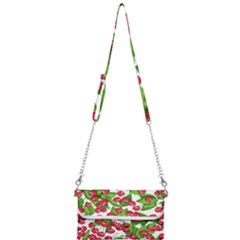 Cherry Leaf Fruit Summer Mini Crossbody Handbag by Mariart