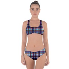 Textile Fabric Pictures Pattern Criss Cross Bikini Set