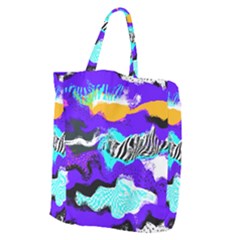 Paint On A Purple Background                            Giant Grocery Zipper Tote by LalyLauraFLM