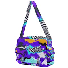 Paint On A Purple Background                             Buckle Multifunction Bag