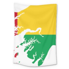 Guinea Bissau Flag Map Geography Large Tapestry by Sapixe