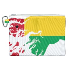 Guinea Bissau Flag Map Geography Canvas Cosmetic Bag (xl)