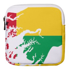 Guinea Bissau Flag Map Geography Mini Square Pouch