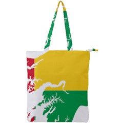 Guinea Bissau Flag Map Geography Double Zip Up Tote Bag by Sapixe
