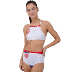 Croatia Country Europe Flag High Waist Tankini Set by Sapixe