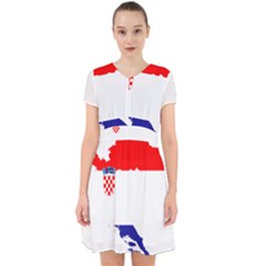 Croatia Country Europe Flag Adorable In Chiffon Dress