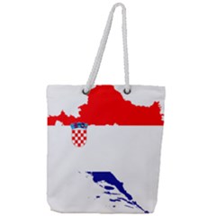 Croatia Country Europe Flag Full Print Rope Handle Tote (large) by Sapixe