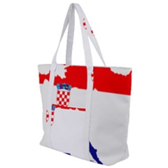 Croatia Country Europe Flag Zip Up Canvas Bag by Sapixe