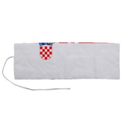 Croatia Country Europe Flag Roll Up Canvas Pencil Holder (m)