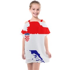 Croatia Country Europe Flag Kids  One Piece Chiffon Dress