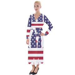 Marijuana Drugs Cannabis Drug Hemp Velvet Maxi Wrap Dress